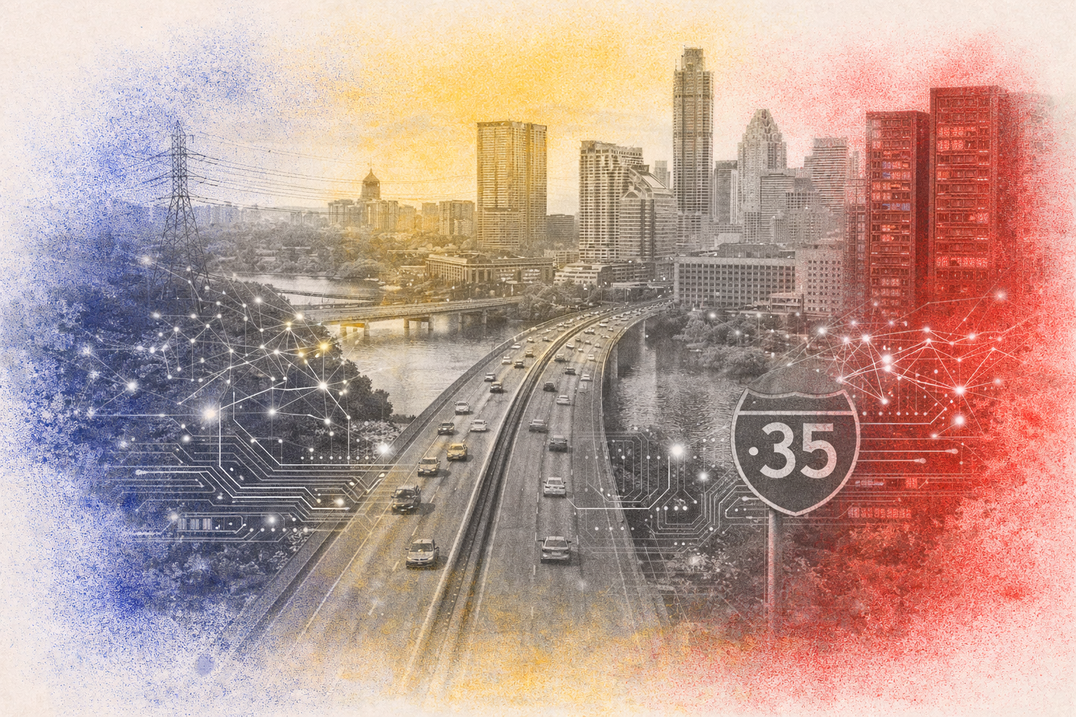 I-35 Austin tech corridor — Texas tech and mission, connected